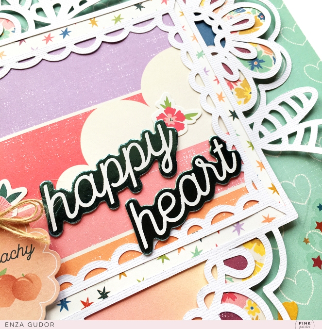 Happy Heart Layout by @enzamg for @pinkpaislee using the Wild Child collection. #pinkpaislee #ppwildchild #scrapbooking